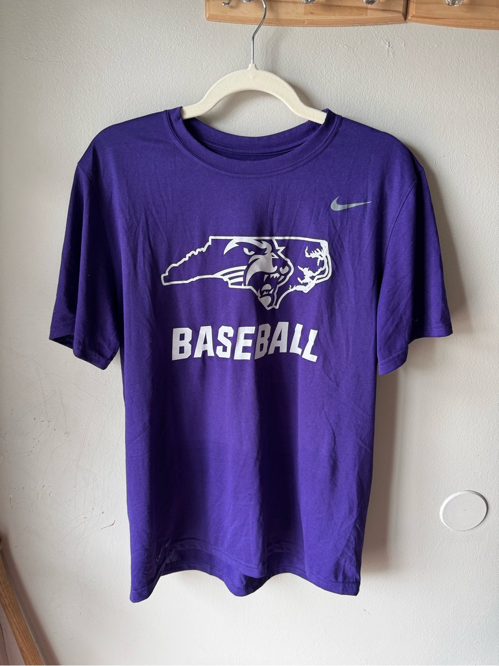 Nike Dri-FIT Western Carolina University Catamounts Baseball Shirt Purple - L